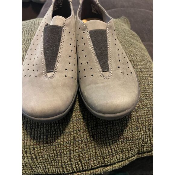 Clarks Womens Dark Gray Nubuck Leather Sable Artisan Daelyn Summit Shoes Size 8 - Picture 15 of 16